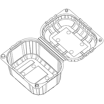 Cesta Clamshell 125 B32 PET 55 10 C17